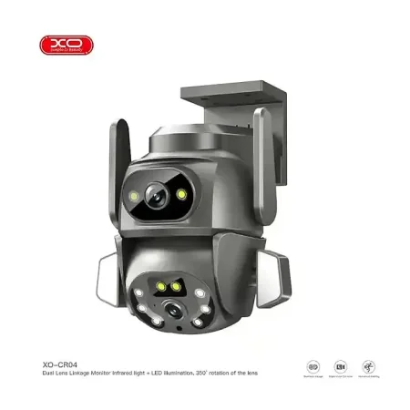 XO CR04 400W Pixel Dual Screen Outdoor Dome Dual lens linkage monitor home camera