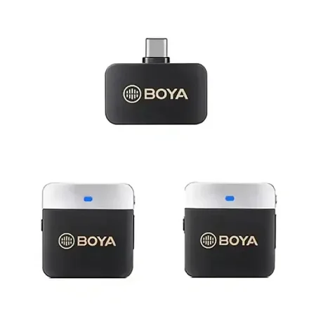 BOYA BY-M1V4 2-Person Wireless Microphone System with USB-C Connector for Mobile Devices (2.4 GHz)