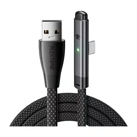 Plextone C2U T100 USB To Type C Elbow Gaming Data Cable 66W 1m