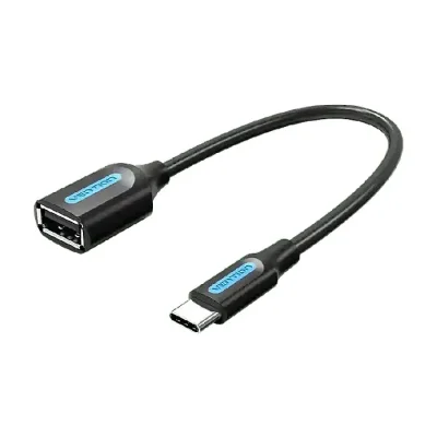 VENTION CCSBB USB 2.0 C Male to A Female OTG Cable 0.15M PVC Type Black - Image 1