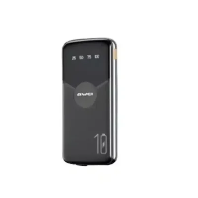 AWEI P32K Portable 10000mAh Power Bank Digital Display Phone Charger - Image 1