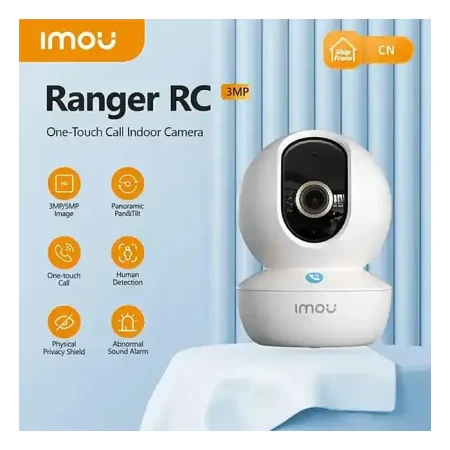 IMOU RANGER RC 3MP IP CAMERA Panoramic Pan & Tilt | 3MP Camera | Smart Tracking One-touch Call | Physical Privacy Shield | Abnormal Sound Alarm