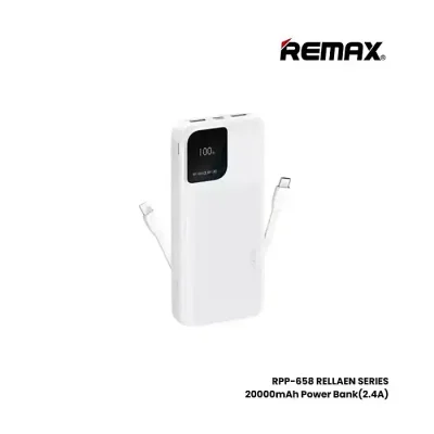 REMAX RPP-658 Rellaen Series 20000mAh Fast Charging Power Bank(2.4A) White - Image 1