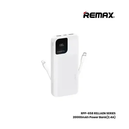 REMAX RPP-658 Rellaen Series 20000mAh Fast Charging Power Bank(2.4A) White