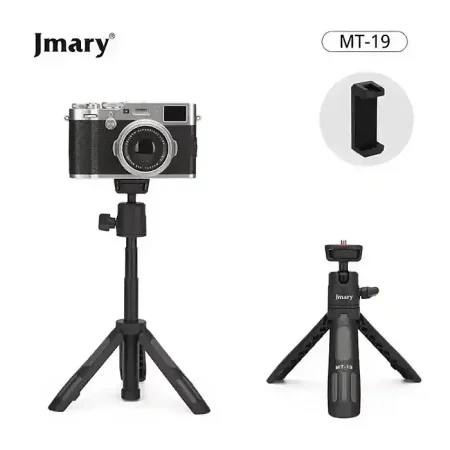 Jmary MT-19 Mini Tripod Stand with Universal Mobile Phone Holder and High quality aluminum alloy Ball-Head