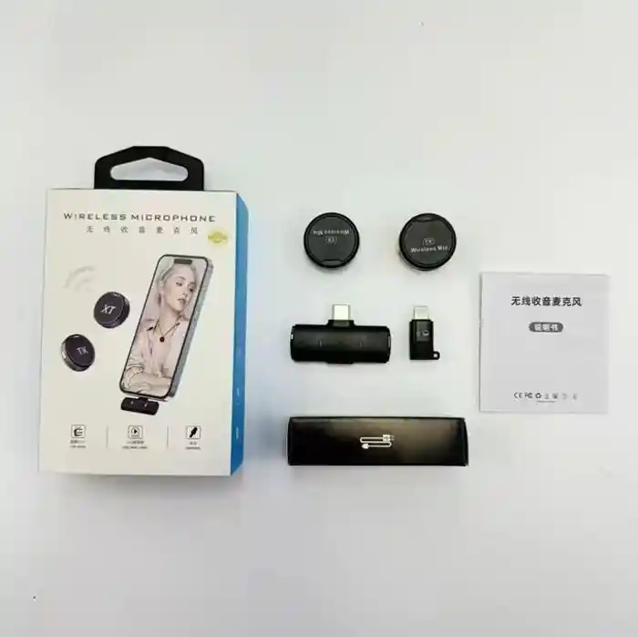 Magnetic Wireless Lavalier Microphone for iPhone & Android...