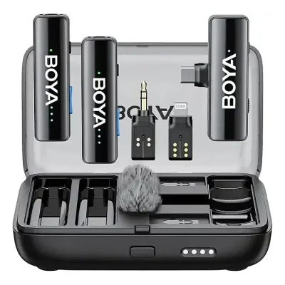 BOYA BOYALINK 2 Wireless Lavalier Microphone for iPhone Camera Android phone. - Image 1