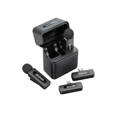 BOYA BY-V3 Combo 2.4 GHz Dual-Channel Wireless Microphone for Android & IOS