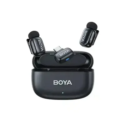 BOYA mini-14-B The World's Tiniest Wireless Microphone (1RX,2TX) for android devices - Image 1