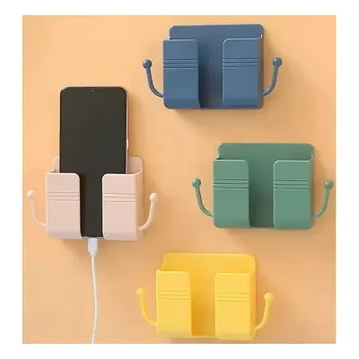 Wall Phone Holder Wall Mounted, Damage-Free Wall Mount for Smartphones, Cellphone Stand Charging Holder - Image 1