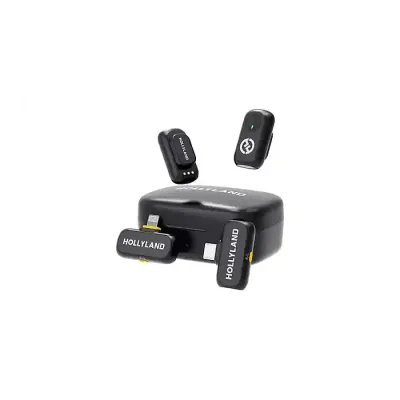 Hollyland LARK A1 Combo Wireless Microphone System with USB-C and Lightning Connectors - Image 1