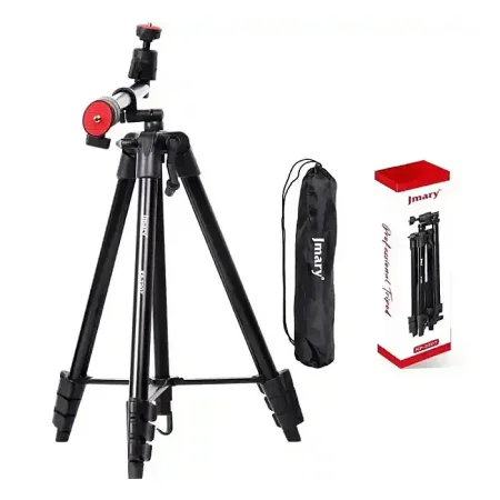 Jmary KP-2207 Professional Heavy Duty Aluminum Extendable camera Tripod with Mobile Holder UNC 1/4 Screw
