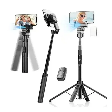 C16 AI Face Tracking Smart Handheld Gimbal Stabilizer Selfie Stick Tripod & Wireless Bluetooth Remote Tripod Stand Mount for IOS Android Phone