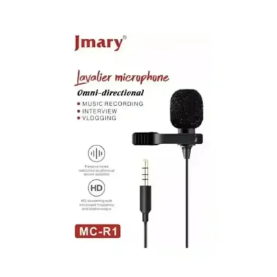 Jmary MC-R1 Lavalier Microphone Phone Laptop Recording Interview Lavalier Mic 3.5mm Mini Microphone Clip On for Clear Audio - Image 1