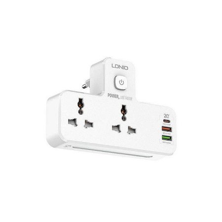 LDNIO SC2311 Power Strip 2 Port with 2 USB and 1 USB-C PD & QC3.0 EU