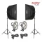 Godox TL-5 5in1 Bulb Head Multi-Holder Tricolor+Light Stand+softbox 60*60cm Camera Photography Lighting 2pcs Set - 1