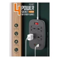 LDNIO SC4407 Power Socket 4 USB Charger with 3 Pin 4 Port Power...