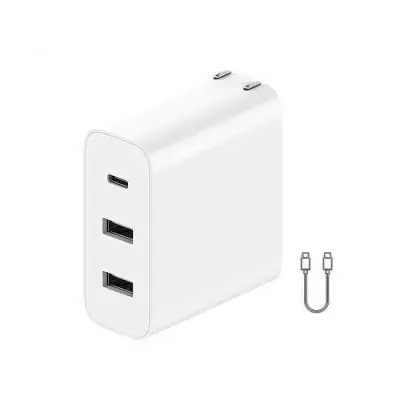 Xiaomi 2A1C 65W Charger 3 Output Ports USB-CUSB-A Fast Charging Adapter with Cable