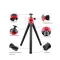 JM-801 PORTABLE OCTOPUS FLEXIBLE MONOPOD TRIPOD WITH PHONE HOLDER CLIP FOR SMARTPHONE - 1