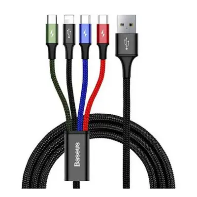 Baseus Rapid Series 4-in-1 Fast Charging Cable, 2x Type-C,...