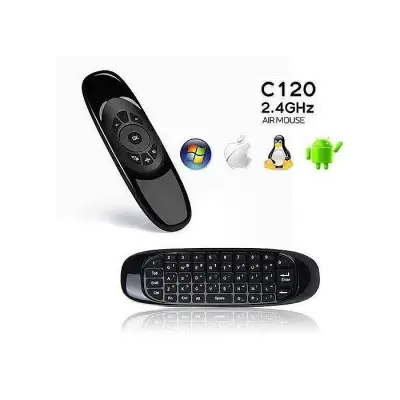 Air Mouse Remote Control Wireless QWERTY  Keyboard C120 2.4GHz ...