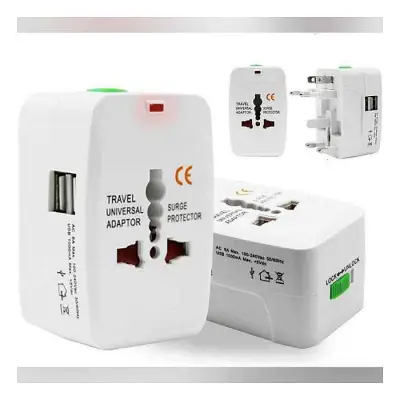 All in 1 Universal Travel Adapter USB Multi Plug Travel Adapter International Converter Power Socket UK/US/AU/EU/CA