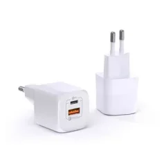 WiWU 33W Gan Fast Charger USB-C + QC3.0 Power Adapter
