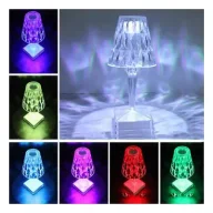 Crystal LED Diamond Table Lmap Desk Night Lights Rechargeable...