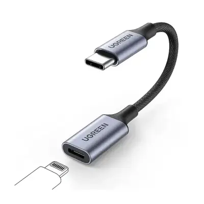 Ugreen USB C to Lightning Audio Adapter Type C Male Lightning Female Headphone Cable Converter Compatible with iPad Pro Air 5 MacBook USB C Phone to Lightning Earphone for Call, Not Support Charging