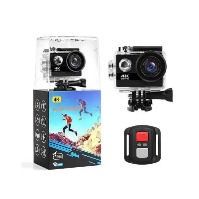AUSEK Wifi 4K 60fps Ultra HD Waterproof Sports Action Camera With Extranal microphone.