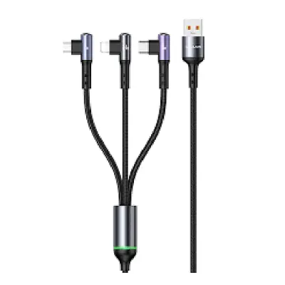 USAMS US-SJ561 U80 3 in 1 Elbow Fast Charging Digital Data Cable 66W