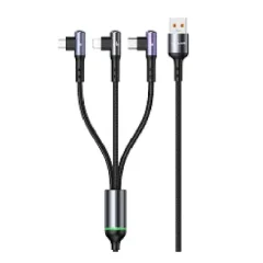 USAMS US-SJ561 U80 3 in 1 Elbow Fast Charging Digital Data Cable...