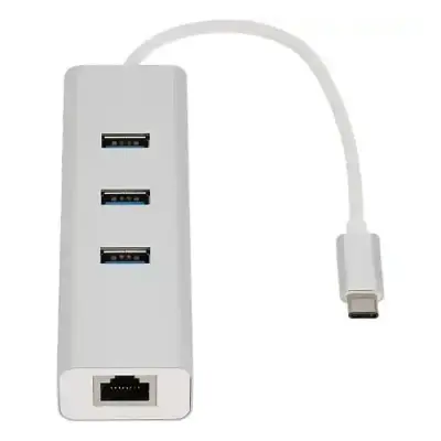 Type-c multifunction Gigabit Lan Adapter with 3 port USB 3.0 High Speed Ethernet Adapter Multi-function LAN Adapter