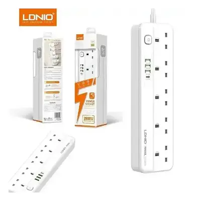 LDNIO SK5493 PD 20W QC3.0 Power Socket Usb-A Ports Phone Charger Power Socket 4 USB Ports Multi-Function Power Strip