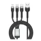 MKB U311 3 in 1 USB -LIGHTNING/Type-c/micro /100W higt power/FAST Cafule cable - 1