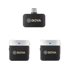 BOYA BY-M1V4 2-Person Wireless Microphone System with USB-C...