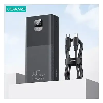 USAMS-AT 65W Yattu Series Fast Charging Kit 30000mAh Power Bank with PD 100W Type-C to Type-C Cable