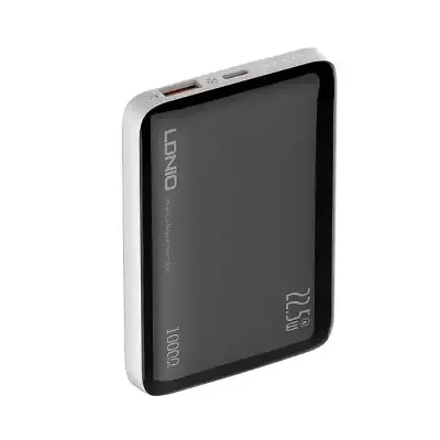 LDNIO PQ25 10000mAh 22.5W Power Bank External Battery Power Supply with 1 Input & 2 Outputs Support PD QC SCP Fast Charging for iPhone 15 14 13 for Huawei Pura 70 Ultra for Xiaomi Civi 4 Pro
