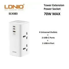 LDNIO SC4383 70W PD Adapter Multifunction Desktop Chargers Power...