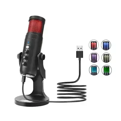 Jmary MC-PW9 RGB Professional USB Microphone For Podcasting,...