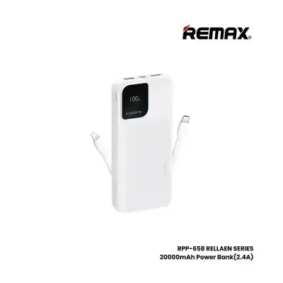 REMAX RPP-658 Rellaen Series 20000mAh Fast Charging Power Bank(2.4A) White