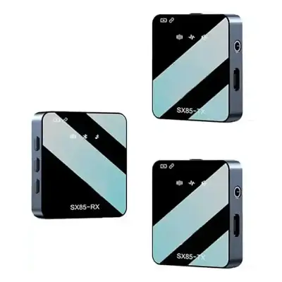 SX85 Dual Wireless Microphone for PC, DSLR Camera iPhone &...