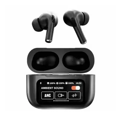 A9 Pro ANC Earbuds Touch Screen Display