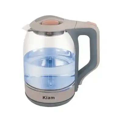 Kiam BL-002 Transparent Electric Kettle 1.8L Automatically Turns Off Over Heat Protection