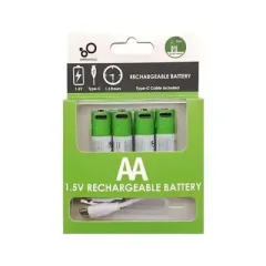 Smartoools 1.5V Type-C Rechargeable Batteries AA (4-Pack) With...