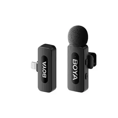 BOYA BY-V1 V2.0 2.4GHz Wireless Microphone(1+1 for Lighting) MFI...