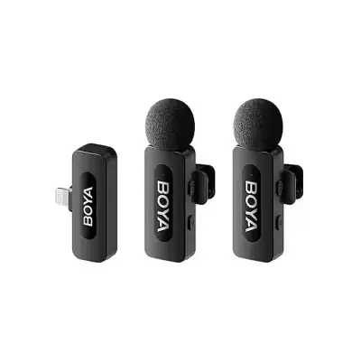 BOYA BY-V2 V2.0 2.4GHz Wireless Microphone(1+1 for Lighting) MFI...