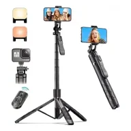 K28 selfie stick tripod selfie stick tripod (5 Foot) 360 degrees...