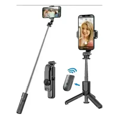 Neepho P170S Selfie Stick Tripod, Metal, Smartphones with Bluetooth Multifunction Remote Shutter