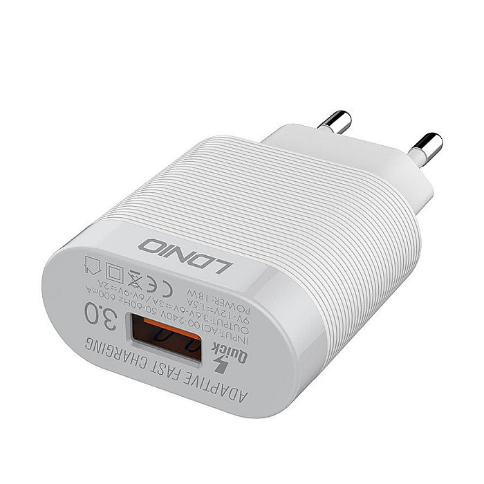 LDNIO 3A Travel Charger with Micro USB Cable EU (A303Q) – White